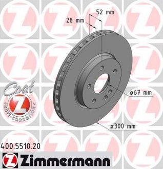 Диск тормозной ZIMMERMANN 400.5510.20 (фото 1)