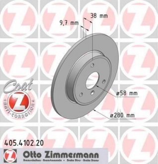 Диск тормозной ZIMMERMANN 405.4102.20