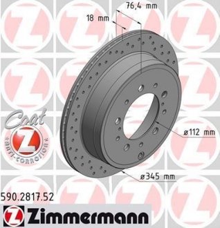 Диск тормозной SPORT Z ZIMMERMANN 590281752 (фото 1)