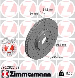 Диск гальмівний SPORT Z лівий ZIMMERMANN 590282252