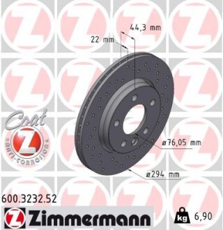 Диск гальмівний SPORT Z ZIMMERMANN 600323252