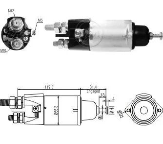 Реле втягуюче стартера ZM ZM3898