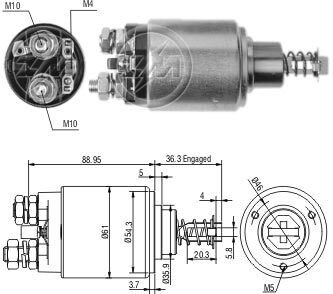 Втягивающее реле стартера ZM ZM538