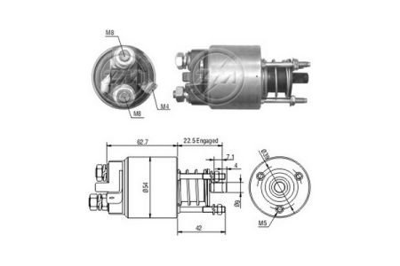 Втягивающее реле стартера ZM ZM5395