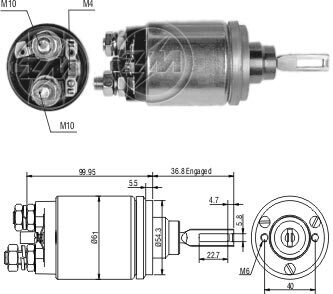 Втягивающее реле стартера ZM ZM541