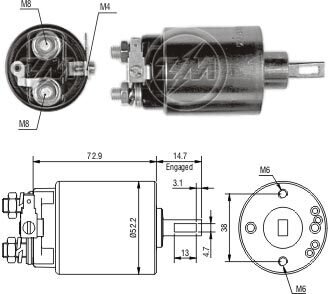 Втягуюче реле стартера ZM ZM684