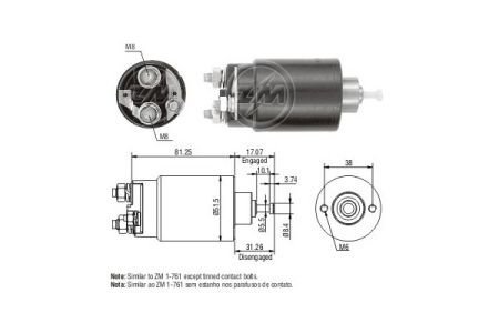 Втягивающее реле ZM ZM761